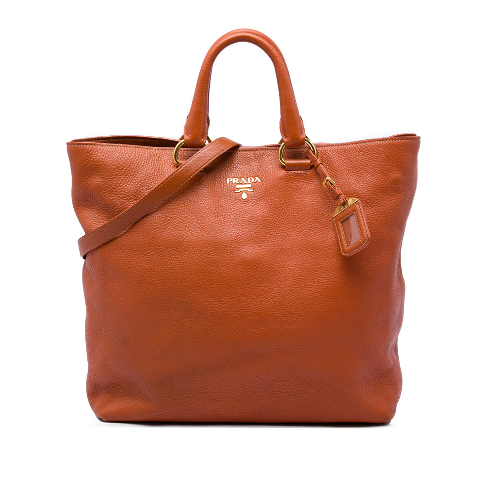 Pre-Loved Prada Vitello Daino Open Convertible Tote